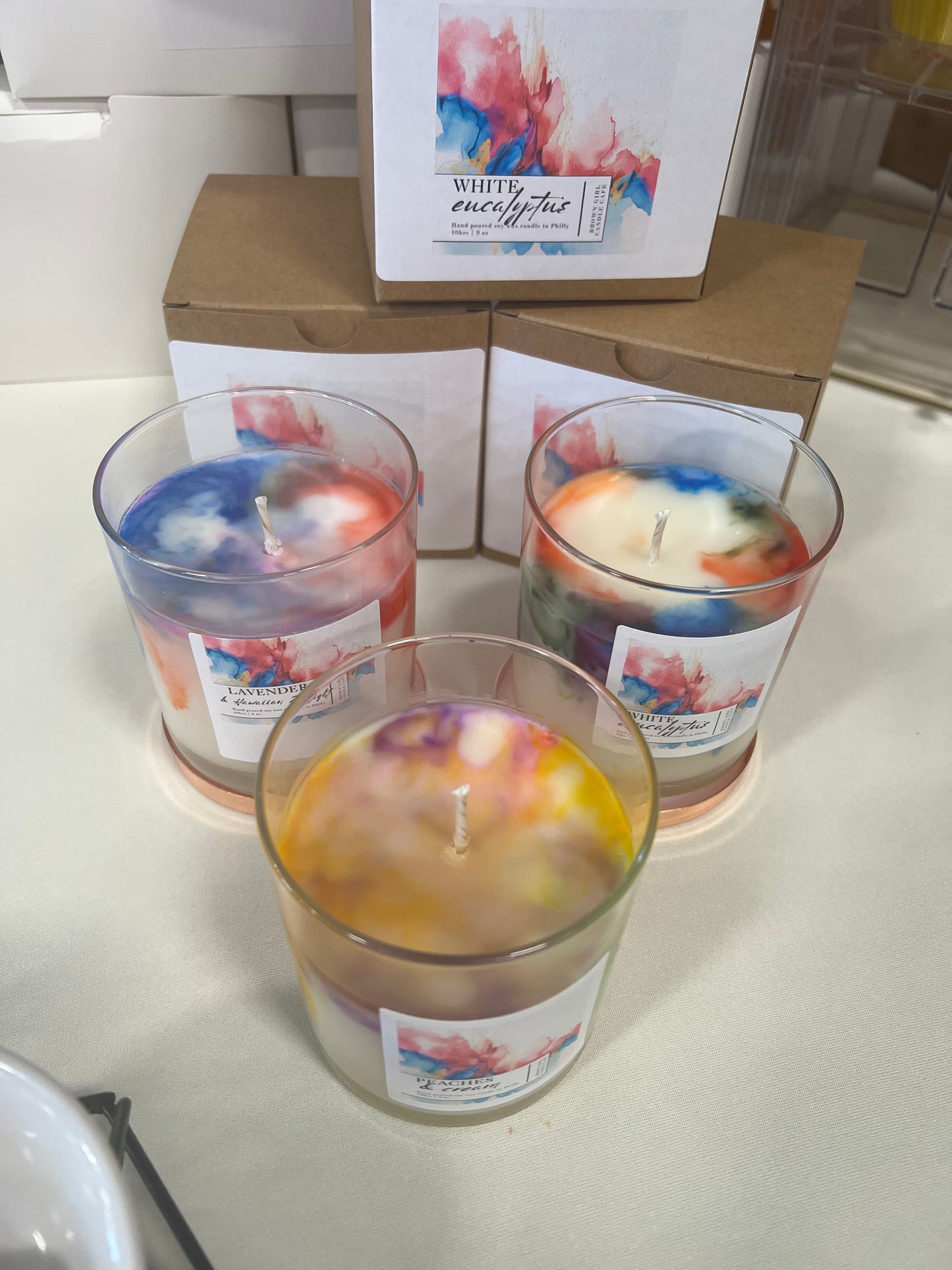 White Eucalyptus (Marble Candle)