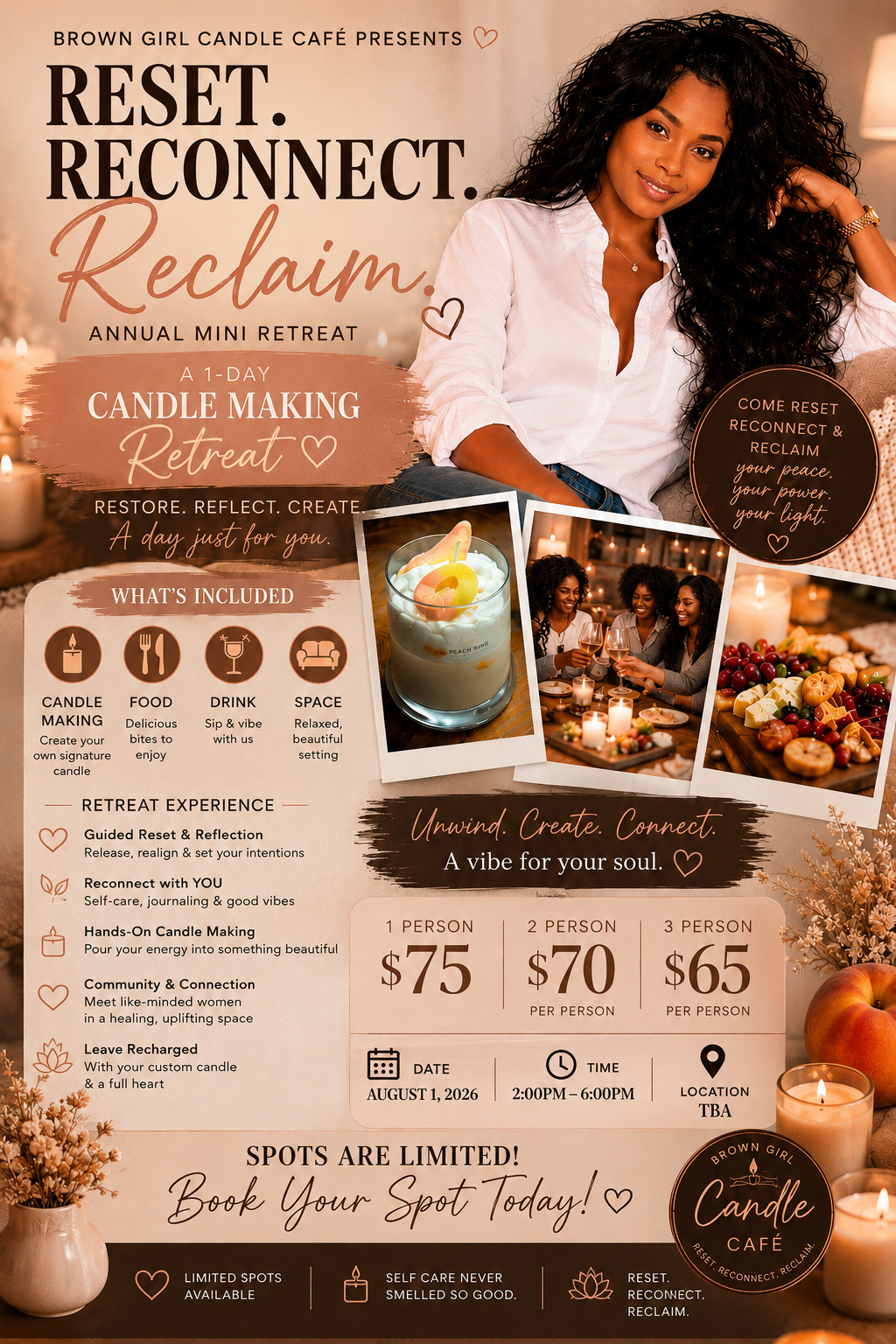 Reset, Reconnect & Reclaim Candle Making Retreat Tickets