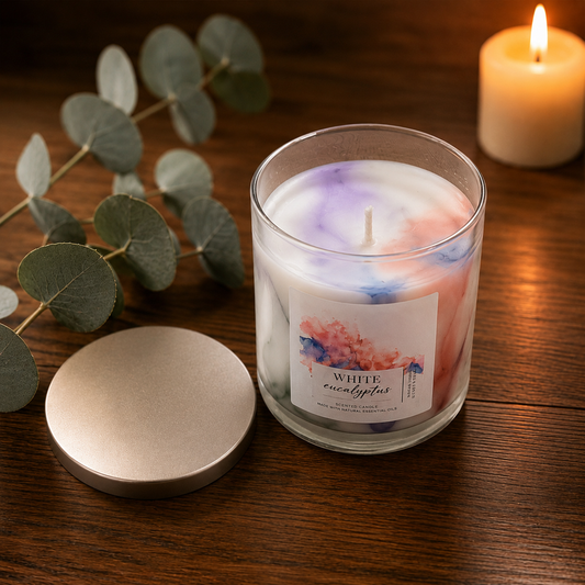 White Eucalyptus (Marble Candle)